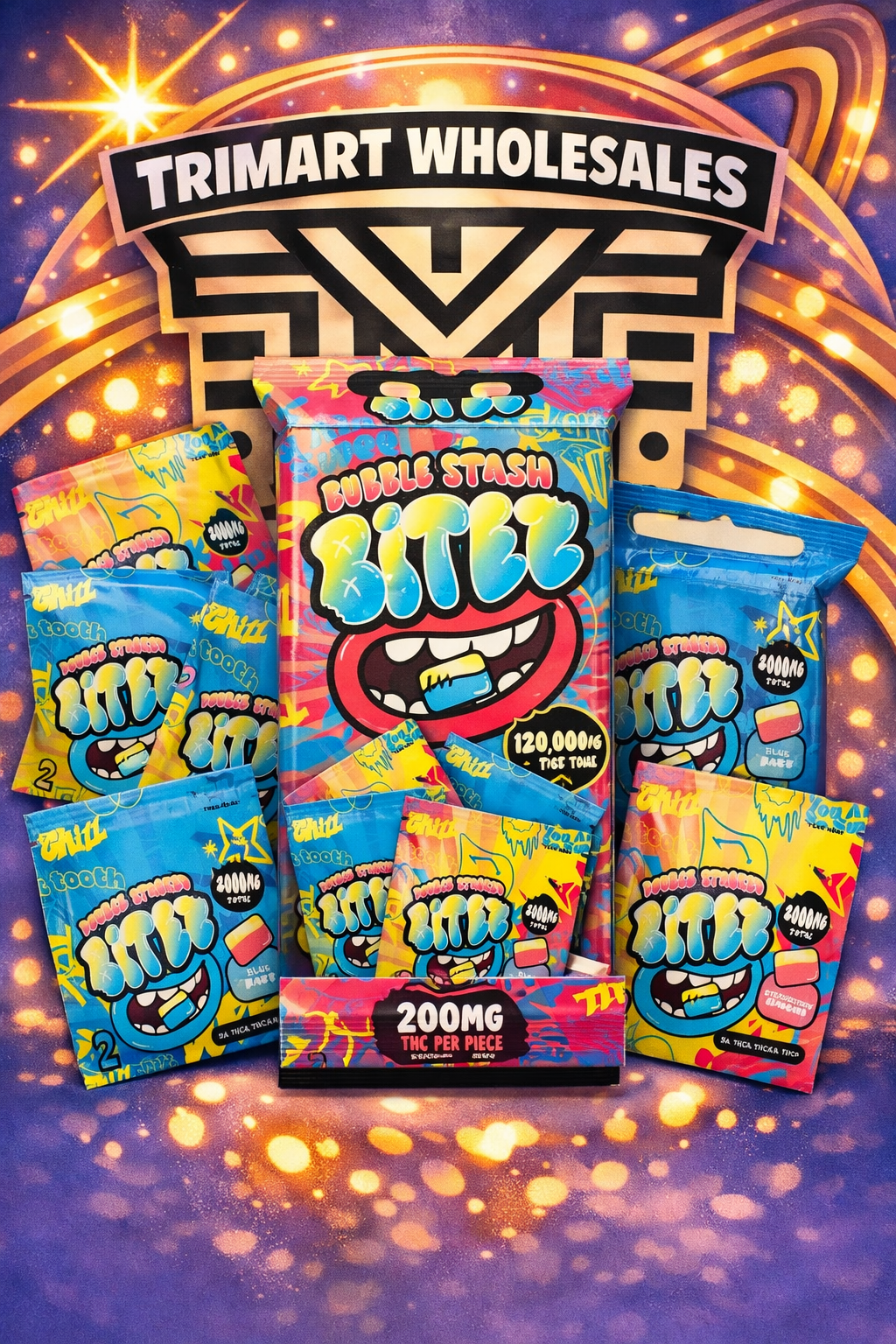 Ocho Extracts | Double Stacks- Stacked Bitez Gummies - Sour Watermelon Apple